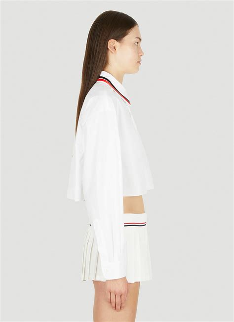 miu miu crop shirt|miu miou tops.